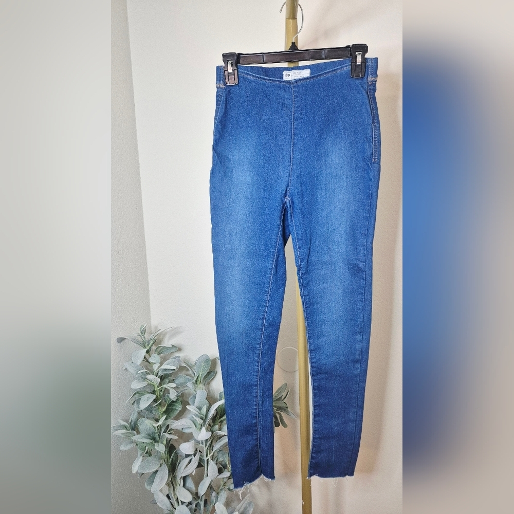 Free People Gummy Denim Pull On Pants